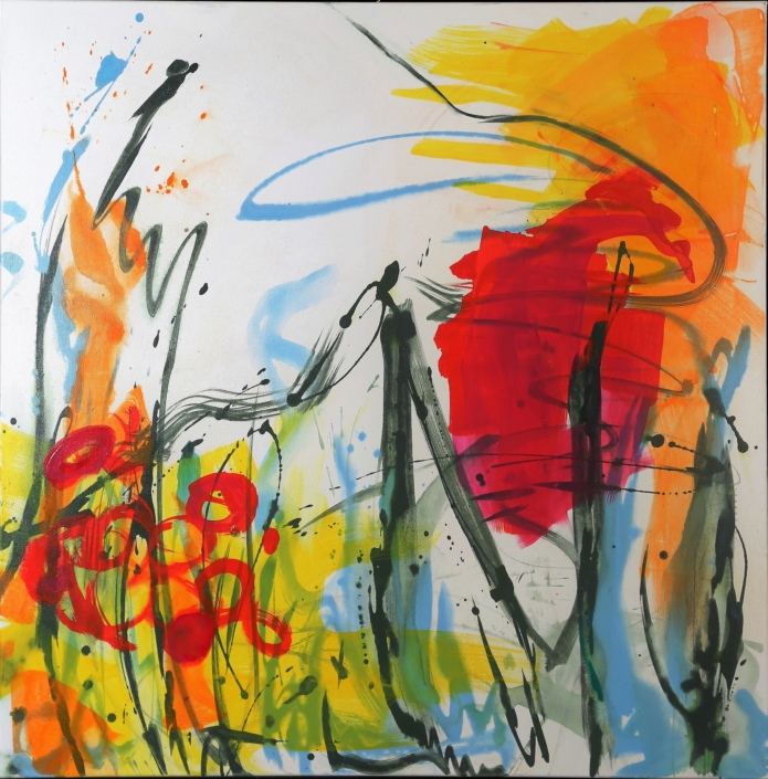 love and eros III, 100×100, Acryl, 2018