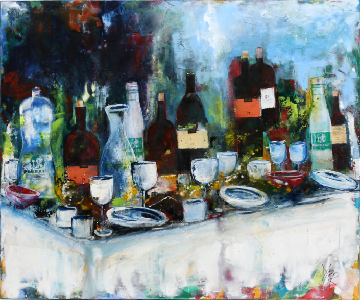 VERKAUFT – Enjoy, Mischtechnik, 120×100, 2016