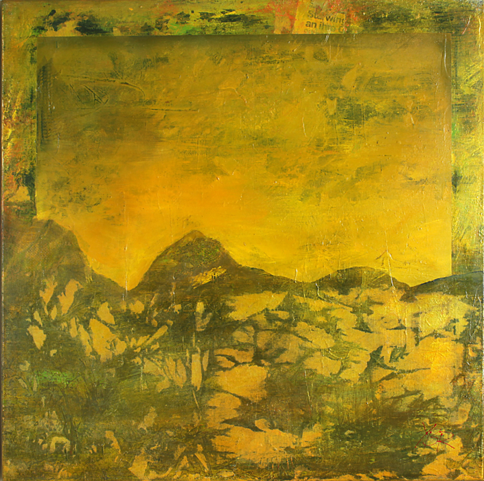 Golden Poetry, Acryl, 65×65, 2004