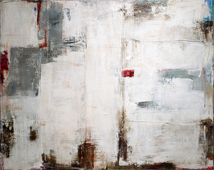 Grau in weiß I, Mischtechnik, 80×100, 2013