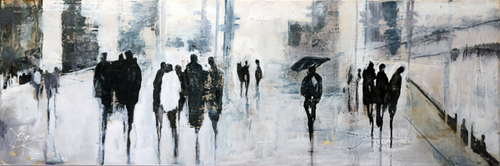 Herbstsonate 3, Mischtechnik, 40×120, 2016