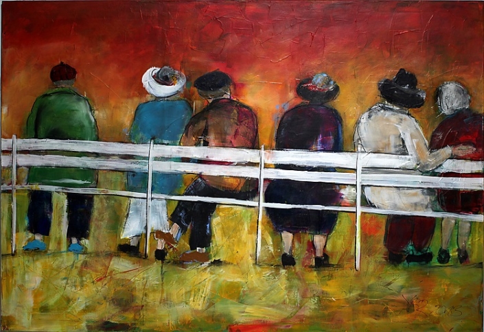 VERKAUFT – Liebesgeflüster, Mischtechnik, 90×130, 2013