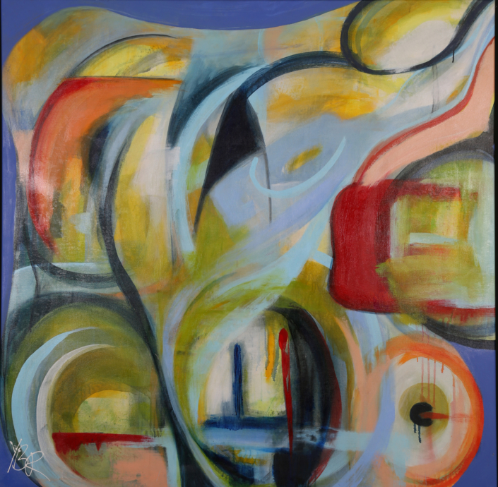 Overflow, Acryl, 145×145, 2017
