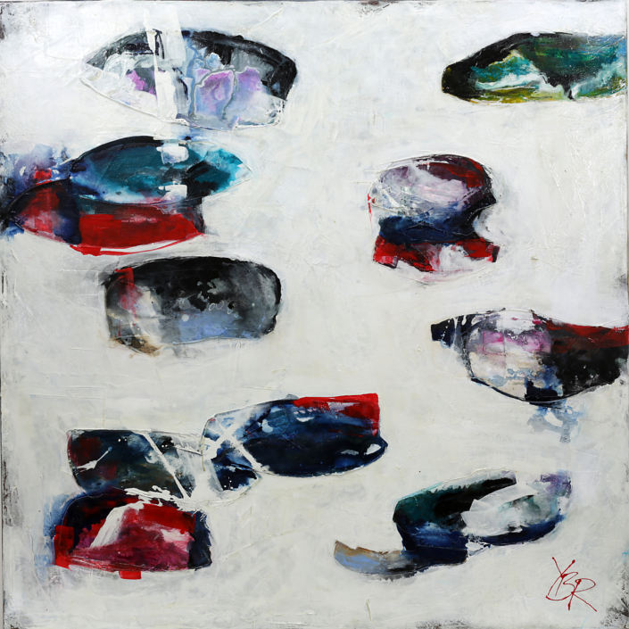 Perlenspiel, Mischtechnik, 120×120, 2015