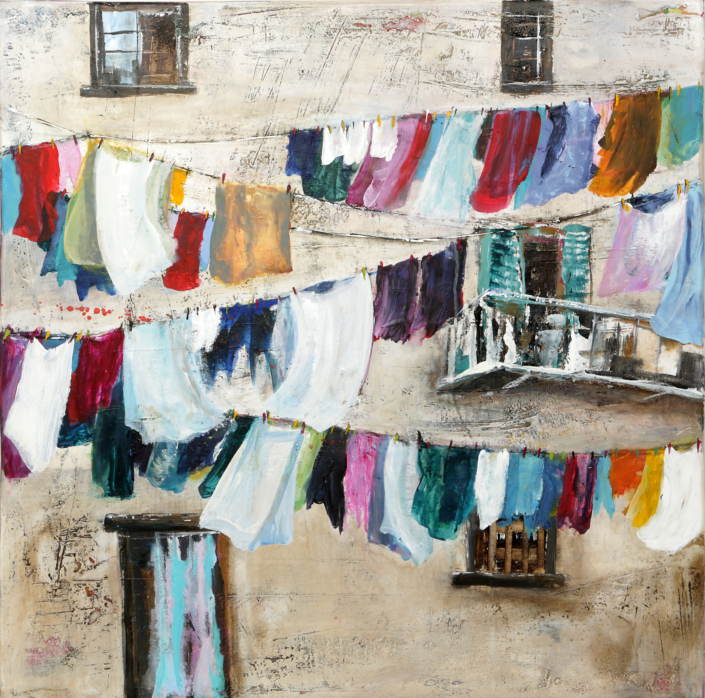 Sommer, Mischtechnik, 80×80, 2014