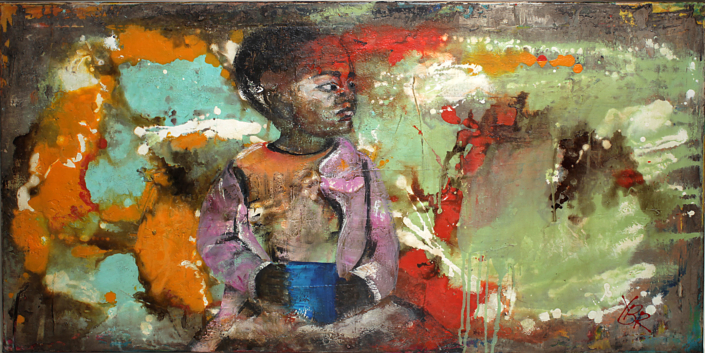 Sternenkind, Mischtechnik, 50×100, 2014