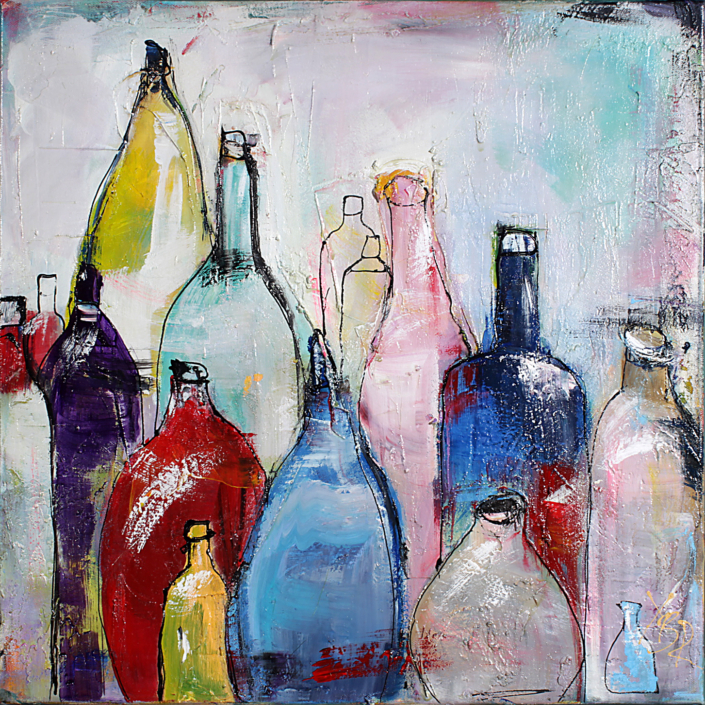 VERKAUFT – Still-Leben III, Mischtechnik, 50×50, 2013