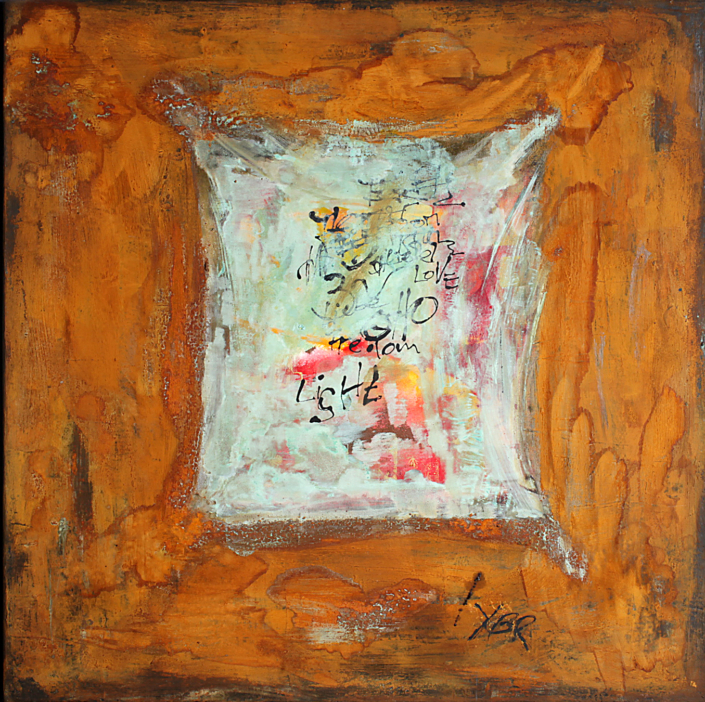 VERKAUFT – Tomka, Kupfer/Eisen/Acryl, 65×65, 2005