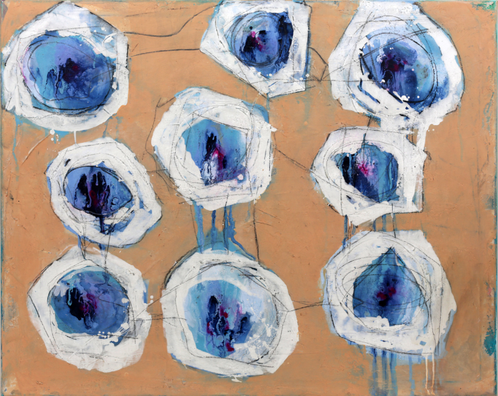 VERKAUFT – Transmission, Mischtechnik, 80×100, 2015