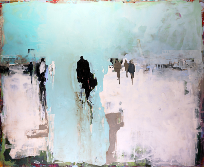 VERKAUFT Winterlicht, Mischtechnik, 120×150, 2016 Beschreibung