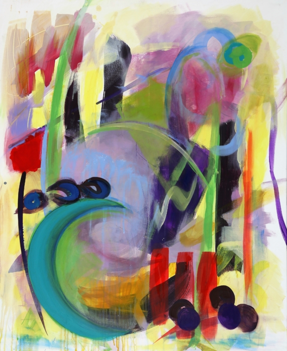 hidd’n happy hippo, 110×90, Acryl, 2018