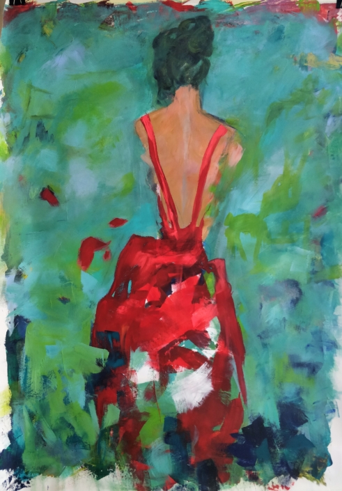 VERKAUFT Samsara / Acryl / 155×120 / 2019 – Samsara: die beständige Wanderschaft zwischen den Welten – das ewige Wreden und Vergehen des Seins
