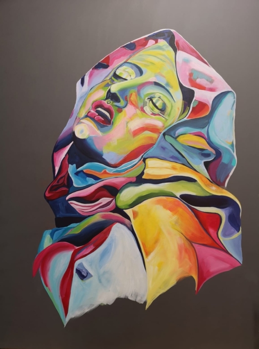 Die Verzückung abstrakt, Acryl, 140x100cm, 2020