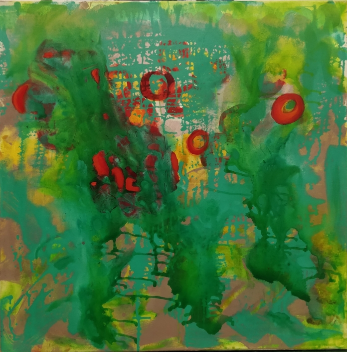Frühlingserwachen II, 90x90cm, Acryl, 2020