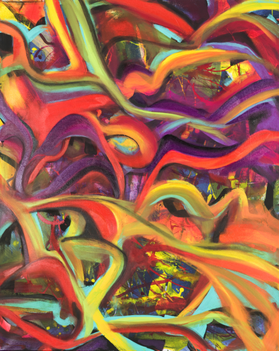 Panta rhei – alles fließt II, Öl, 100×80 cm, 2021